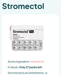 Stromectol 3mg medication package